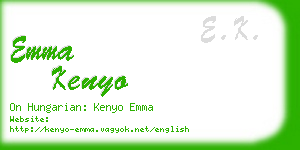 emma kenyo business card